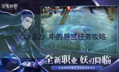 《命运2》中的悬赏任务攻略