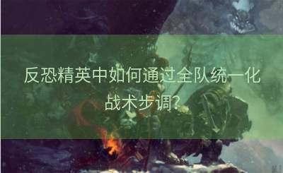 反恐精英中如何通过全队统一化战术步调？