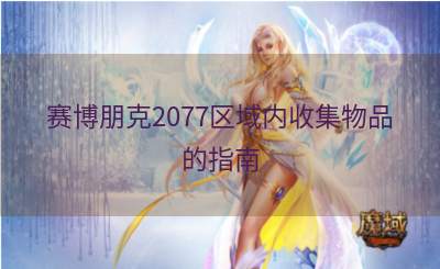 赛博朋克2077区域内收集物品的指南