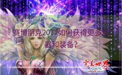 赛博朋克2077如何获得更多武器和装备？