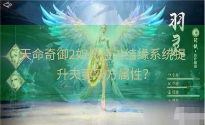 天命奇御2如何通过结缘系统提升夫妻双方属性？