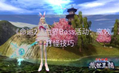 《命运2》世界Boss活动：高效打怪技巧