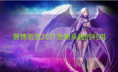 赛博朋克2077宠物系统的利用