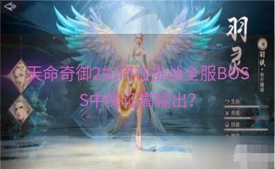 天命奇御2如何在挑战全服BOSS中保证高输出？