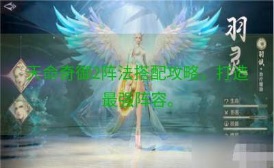天命奇御2阵法搭配攻略，打造最强阵容。